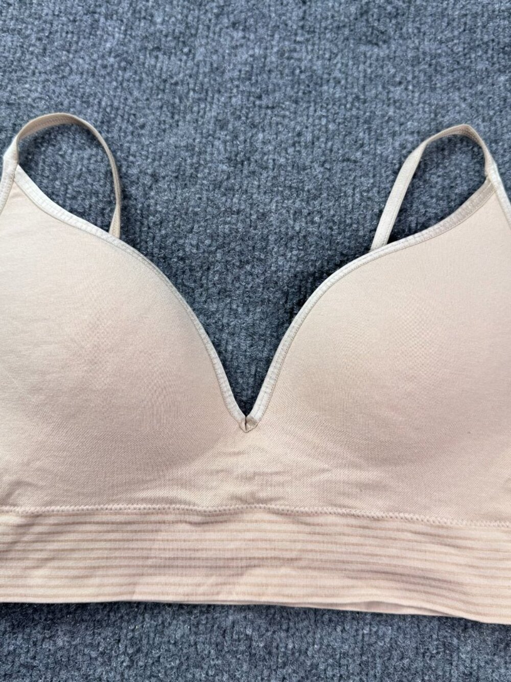 Jockey Natural Beauty Seamfree Bralette Wireless Molded Bra Nude Beige Size M